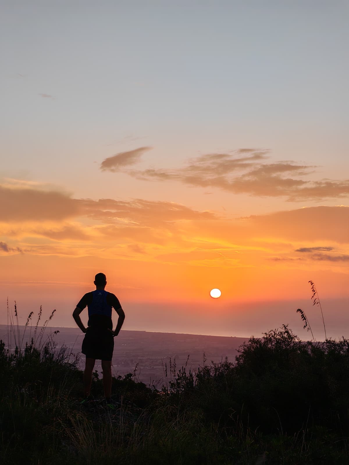 Una pausa al aire libre al atardecer